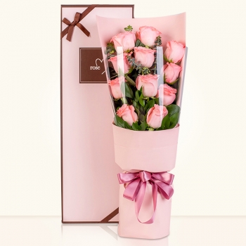 爱恋时光-11朵粉玫瑰礼盒