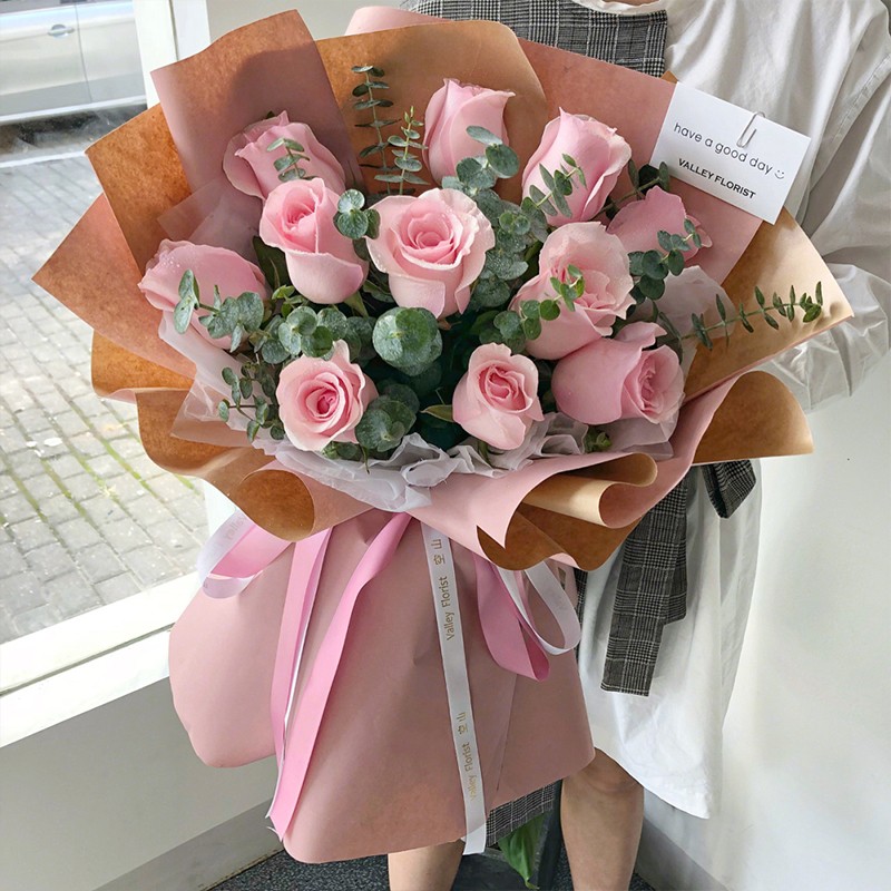 遇见-11朵粉佳人韩式花束